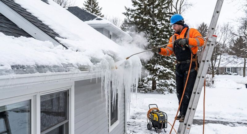 Roof Ice Dam Removal in Oklahoma City, OK