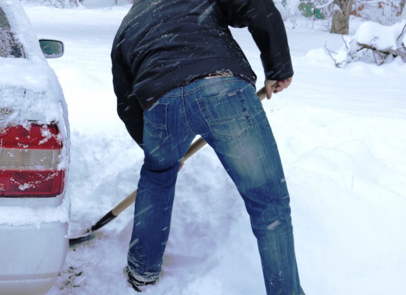 Snow Shoveling by Hand