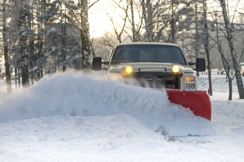 Snow Clearing at Night